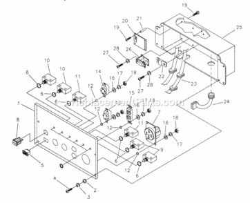 Part Location Diagram of 43180 Generac Washer Flat M4 (15 Kw)